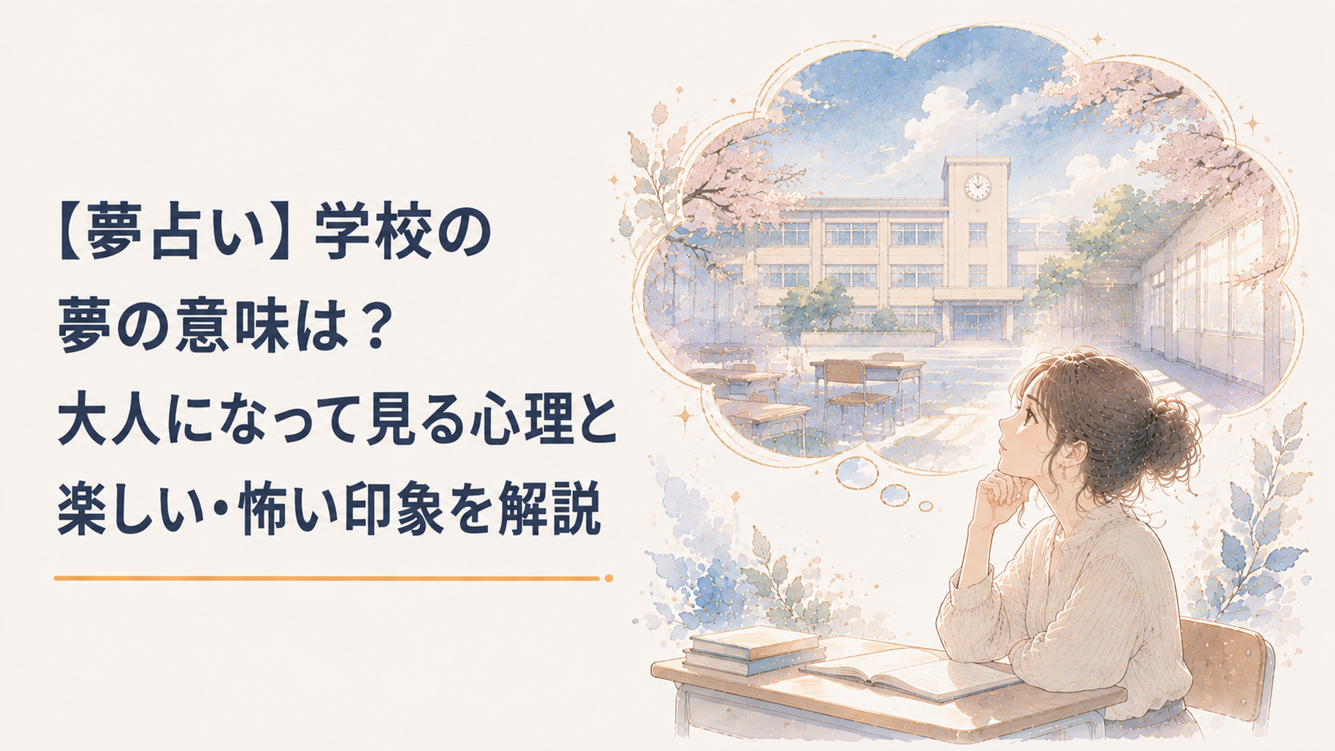 【夢占い】学校の夢の意味は？大人になって見る心理と楽しい・怖い印象を解説
