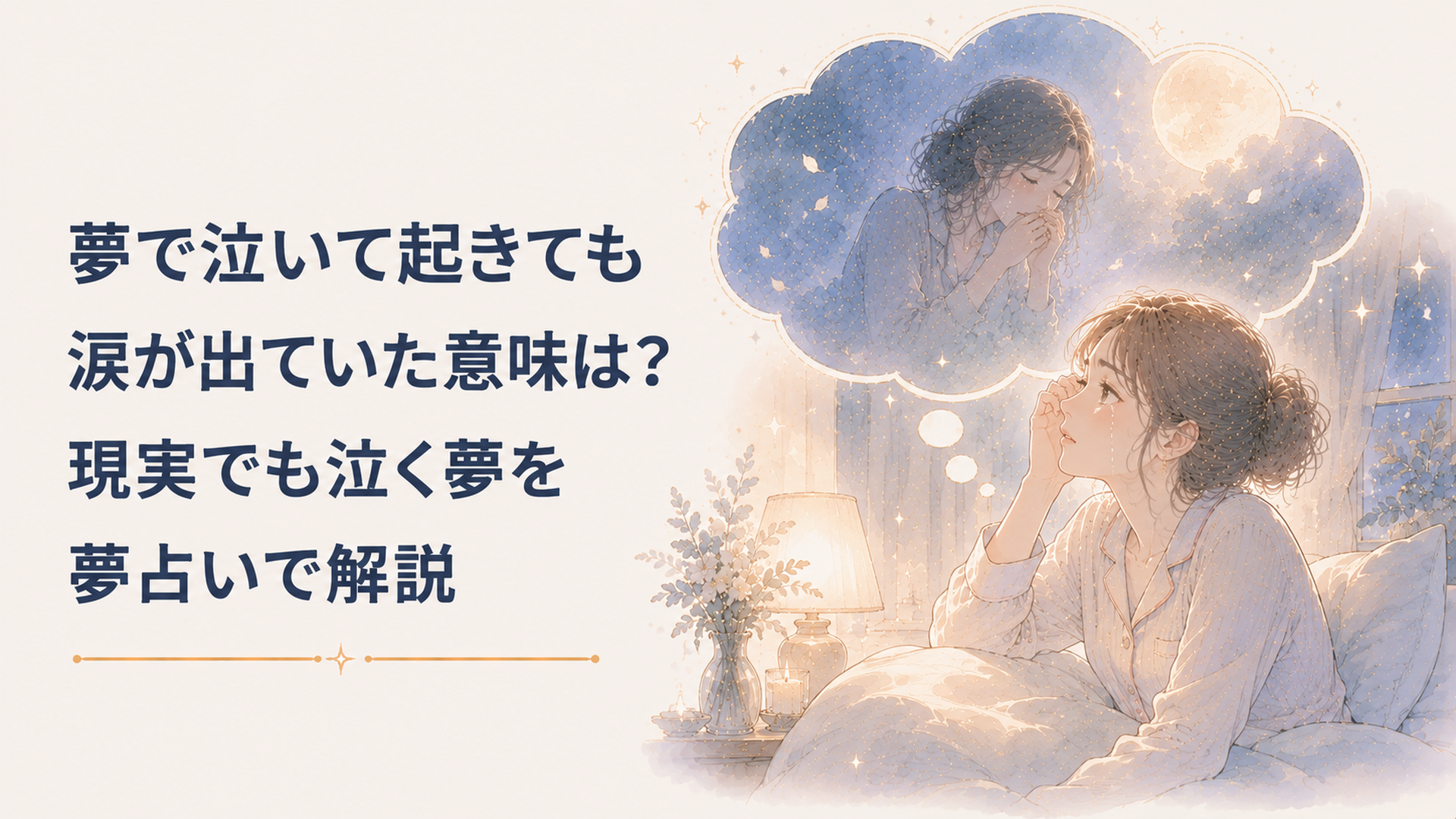 夢で泣いて起きても涙が出ていた意味は？現実でも泣く夢を夢占いで解説